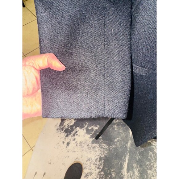 Vintage Savanna Black Pure Wool Gold Single Button Classic Blazer Jacket Office - Picture 6 of 10